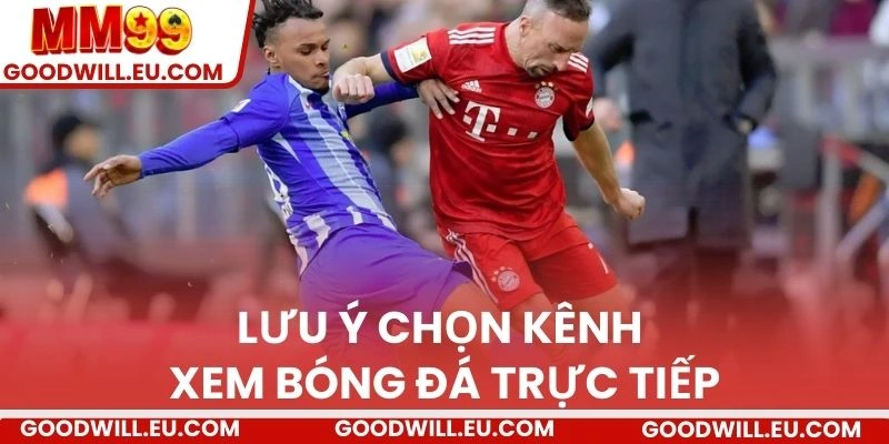 Lưu ý chọn kênh xem bóng đá trực tiếp